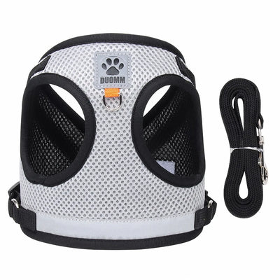 Puppy Dog Harness Leash Rope Set Breathable Summer Mesh Cat Dogs Harness Vest Reflective Pet Cat Chest Straps Chihuahua Yorkies