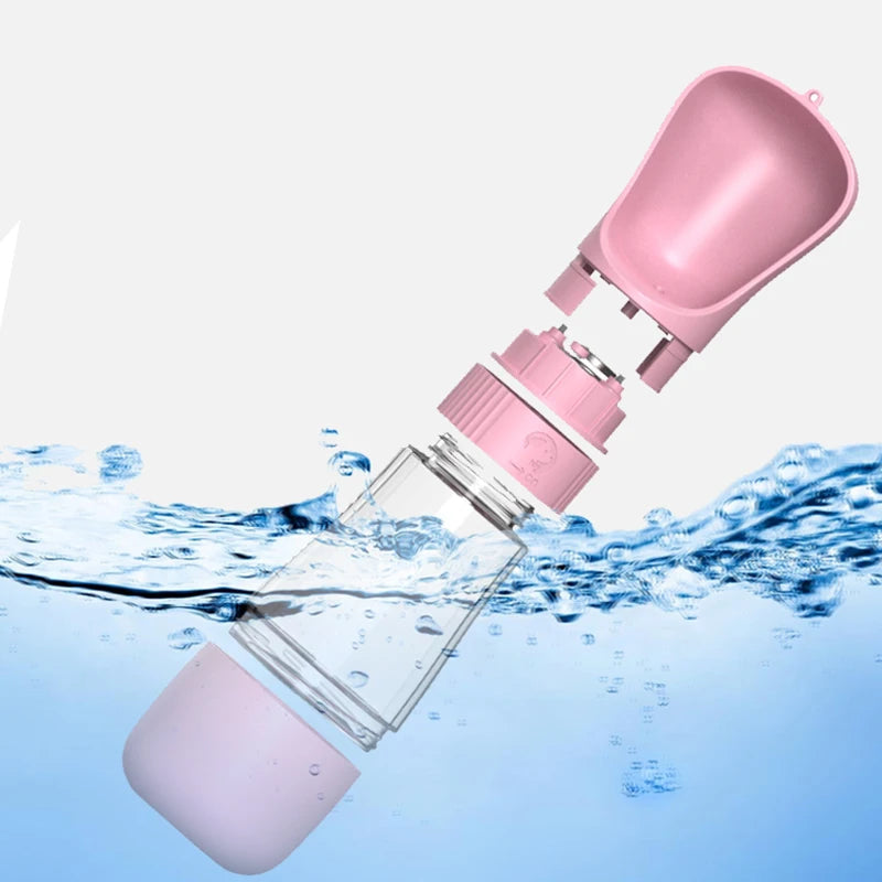 2 In 1 Portable Dog Water Bottle For Small Large Dogs Cats Outdoor Walking Drinking Bowls Pet Feeder Puppy Chihuahua Supplies PawPrint Treasures