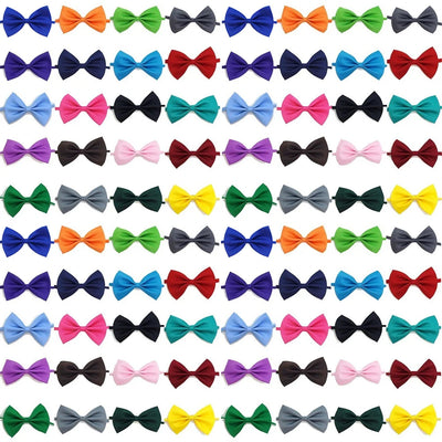 50pcs Dog Bows Mix Colors Wholesale Pet Grooming Accessories Rabbit Cat Dog Bow Tie Adjustable Bowtie Pet Products
