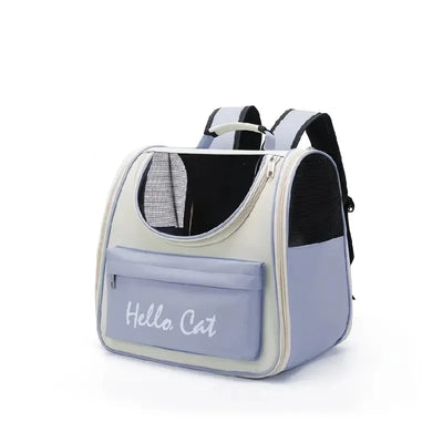 Large Capacity Collapsible Pet Backpack Carrier, Breathable Mesh Vent Travel Bag with Secure Zipper for Cats and Small Dogs