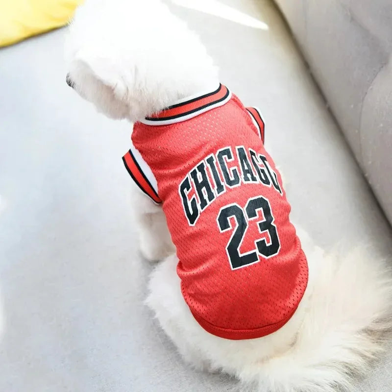 Dog Basketball Jersey Summer Pet Clothes Mesh Breathable Sport Vest Puppy T Shirt Cat Dog Costume For Small Medium Dogs Cats