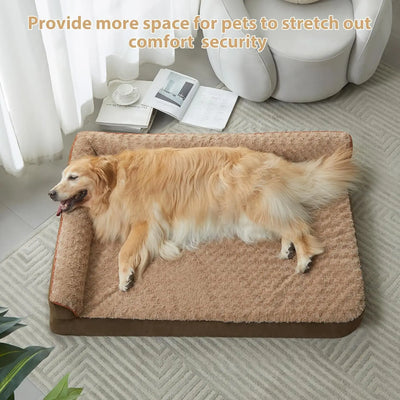 Orthopedic Dog Bed for Large Dogs – Waterproof Sofa-Style Bed with Removable Washable Cover, Non-Slip Base & Joint Support