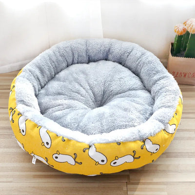 Pet Supplies Cat Nest Dog Nest Round Comfortable Cotton Nest Dog and Cat Seasonal Universal Nest Small and Medium sized Dogs