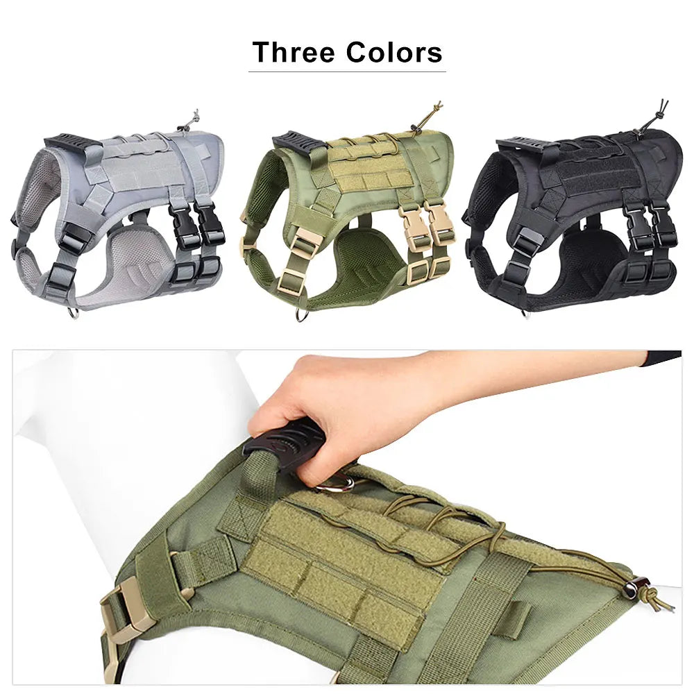 Custom Dog Harness Personalized Tactical Vest DIY Name Pet Harness for Medium Large Big Dog Chest Strap