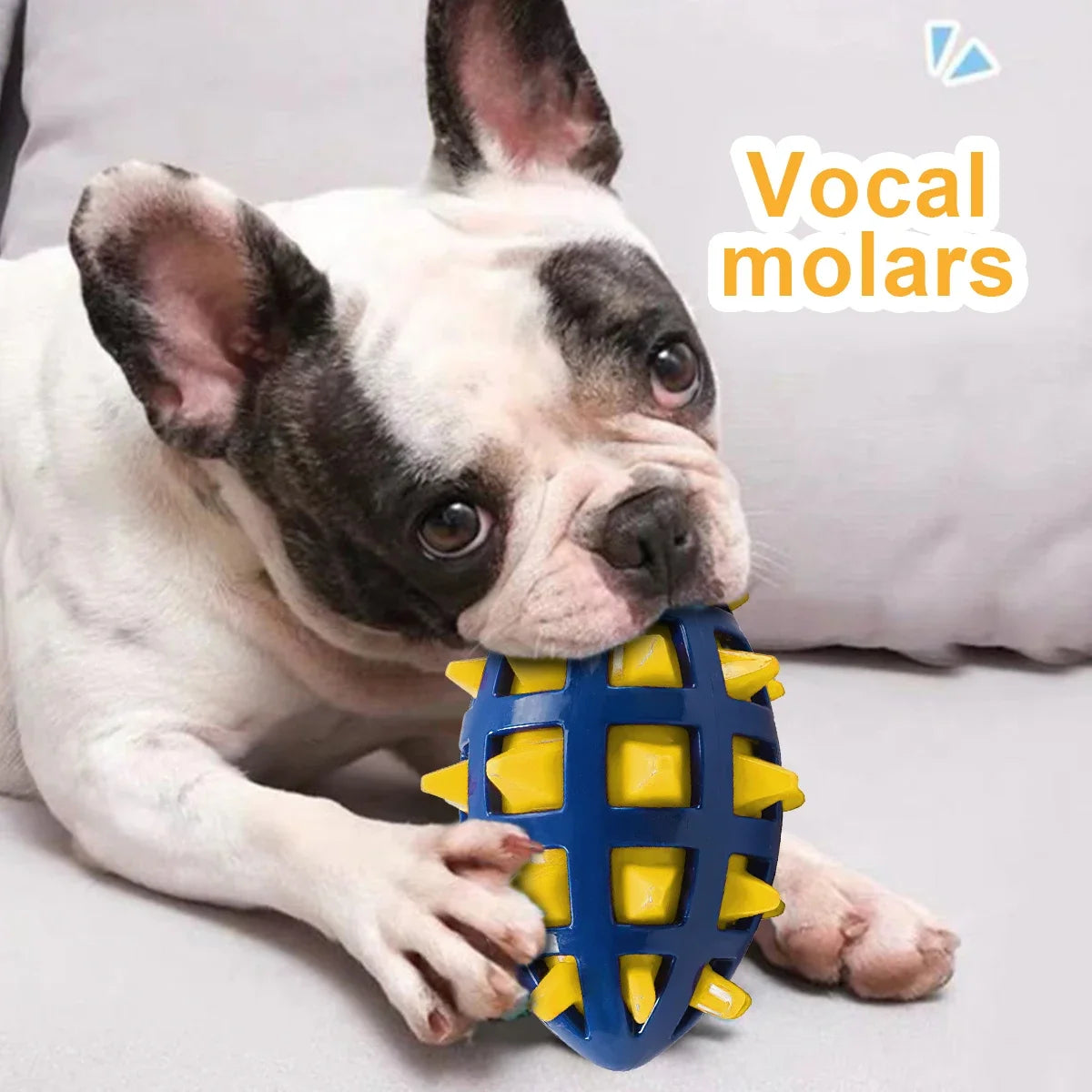 1/2Pcs Squeaky Dog Chew Toys Interactive Puppy Chew Ball Comfortable Rubber Dog Ball Toys Pet Chew Toy for Teething Cleaning