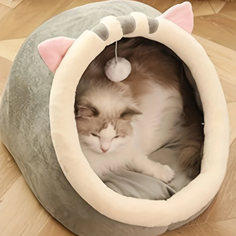 Cute Cat Bed Soft Kitten Mat Cozy Cat House Breathable Cat Sleeping Basket Suitable for Large Medium Small Cats Sleeping Use