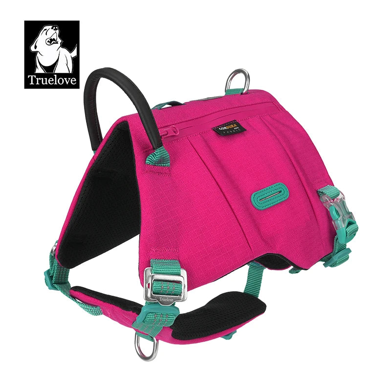 Truelove Dog Backpack Pet Harness Manufacturer Adjustable Tactical Handle Full Body Dog Vest for Hiking Training Outdoor TLB2251