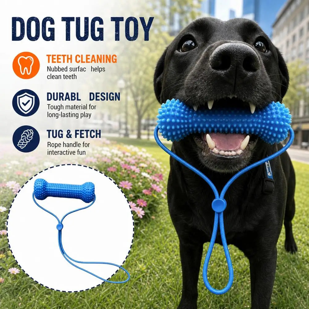 Dual-Action Canine Dental Prop Reusable Dental Chews For Dogs Interactive Dog Dental Chew Toy For Teeth Cleaning Brushing