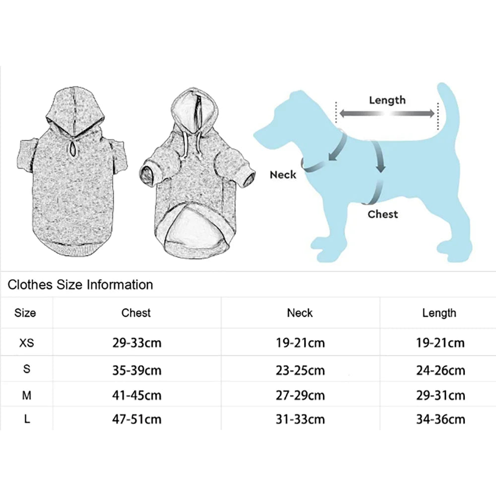 Custom Pet Dog Clothes, Puppy Hoodies, Warm Coat for Large Dogs, Jacket, Sweater, French Bulldog Clothing, Autumn, Winter PawPrint Treasures