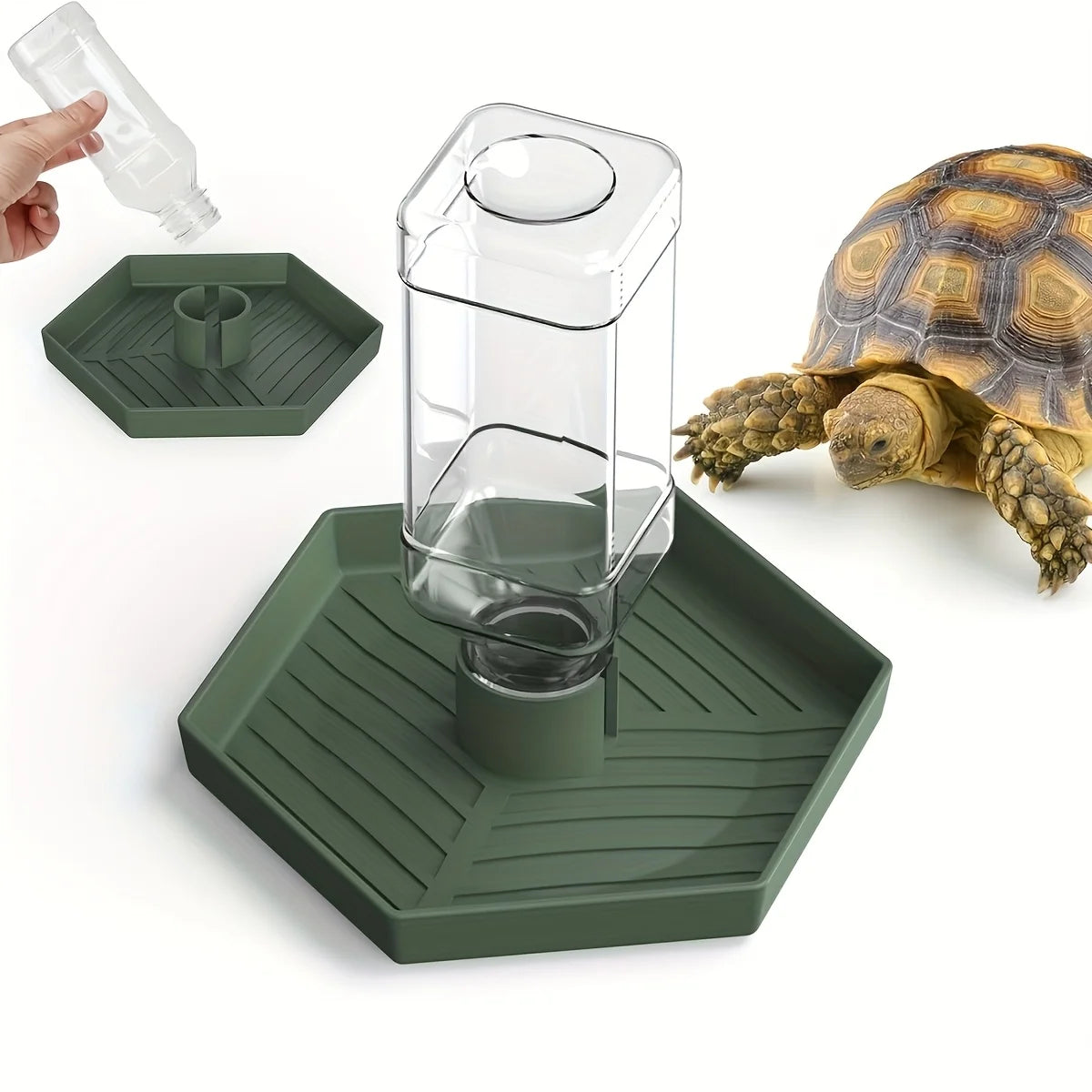 1pc Pet Automatic Feeders Waterer For Small Repitiles Lizards Gecko Chameleon Frog Snake Turtle Spider Feeding Supplies