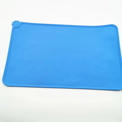 Pet Supplies Silicone Dog Bowl Mat with High Lips Non-Stick Waterproof Food Feeding Pad Puppy Feeder Tray Water Cushion Placemat