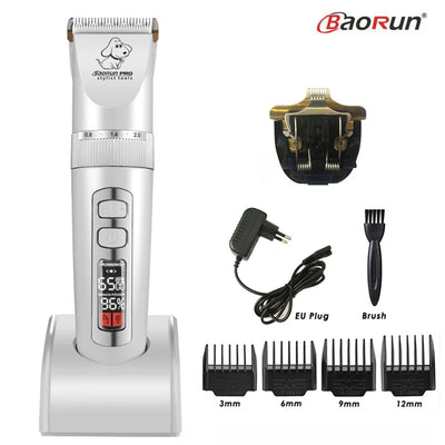 BaoRun P9 Dog HairClipper Professional LCD Screen Pet Cat Clippers Electric Grooming Trimmer Rechargeable Haircut Machine Animal