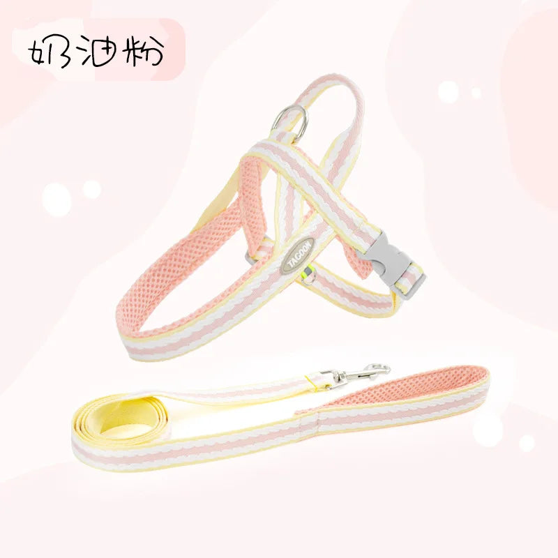 Dog Harness Collar Accessories Small Pet Neck Belt Lead Leash for Small  Dogs Collars  Breast Strap Puppy Adjustable Walking