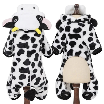 Pet Clothes for Small Medium Dogs Flannel Dog Jumpsuits Soft Comfortable Winter Warm Dog Cat Costume  Chihuahua Teddy Pet Coats PawPrint Treasures