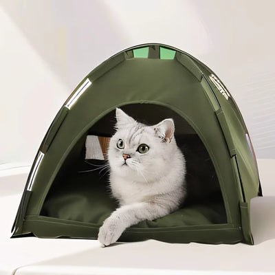 Pet Nest Tent Semi Closed Foldable Outdoor Pet Supplies Breathable Tent Pet Summer Cooling Warm Pads Pet Decoration Supplies