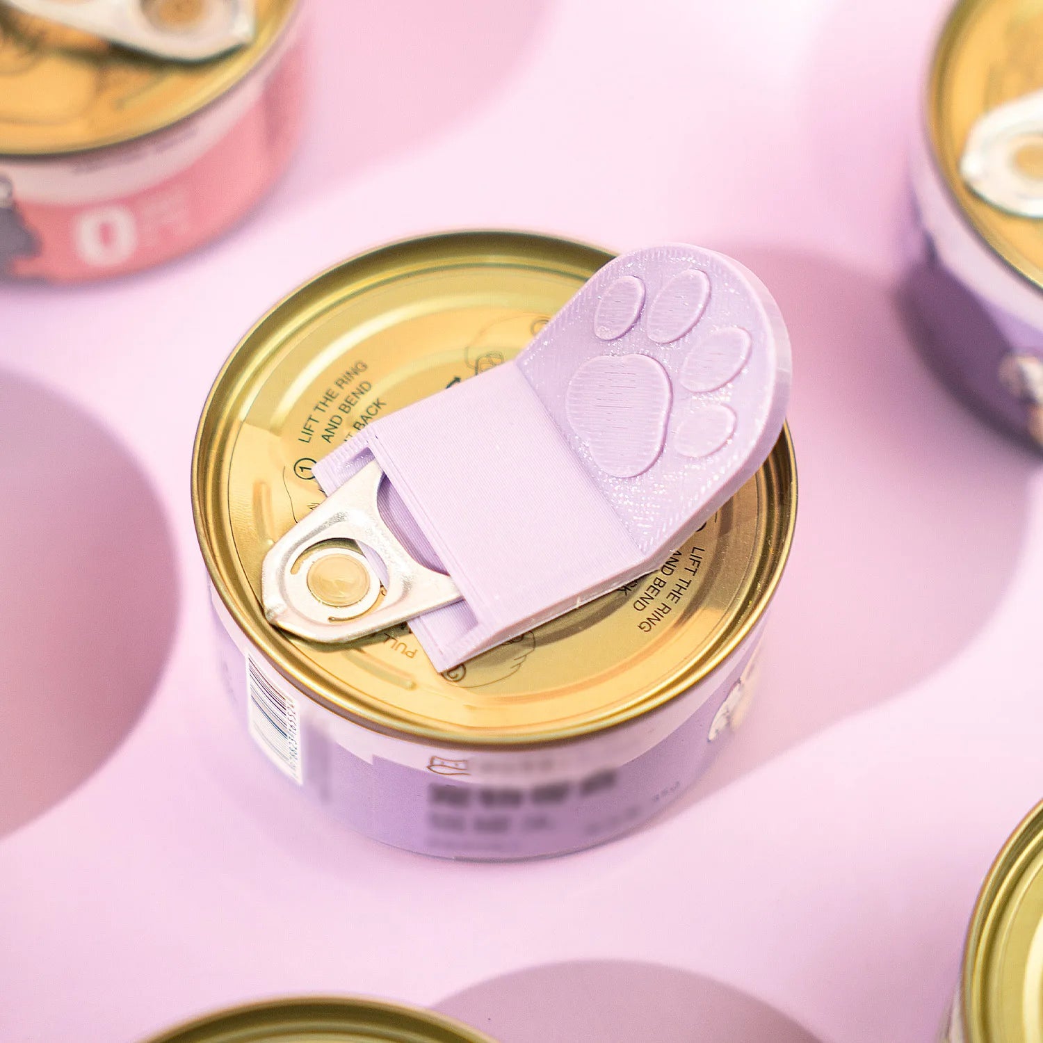 3D Printed Creative Cat Paw Shaped Pet Food Can Opener, Multifunctional Portable Cat Food Can Opener, Safe and Easy to Grip PawPrint Treasures