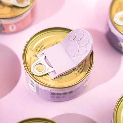 3D Printed Creative Cat Paw Shaped Pet Food Can Opener, Multifunctional Portable Cat Food Can Opener, Safe and Easy to Grip PawPrint Treasures