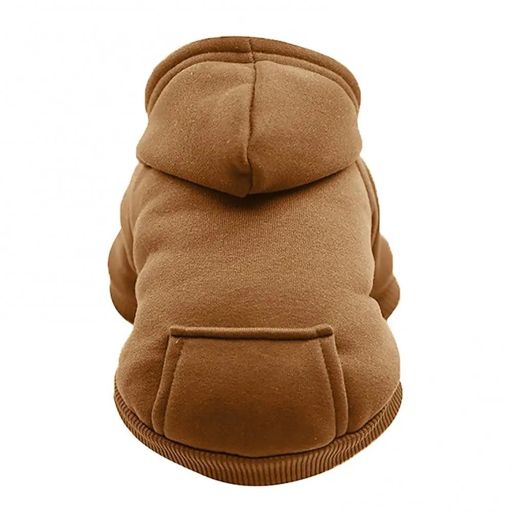 Puppy Hoodie Autumn Winter Pet Hooded Sweatshirt Two-legged Pocket Cat Dog Clothes