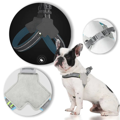 Reflective Pet Dog Harness For Small Medium Large Dogs Adjustable Nylon Pet Chest Strap No Pull Coller Harness Bulldog Supplies