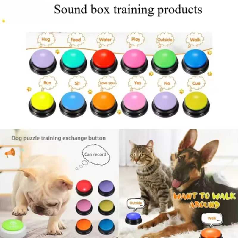 Dog Communication Buttons Voice Recording Button for Pet Training Buzzer 30 Second Record Playback Funny Gift for Talking