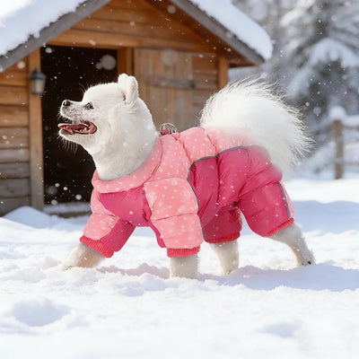 Warm Fleece Pet Dog Jumpsuit For Small Medium Dogs Winter Windproof Puppy Jacket Coat with D-ring French Bulldog Pug Clothing