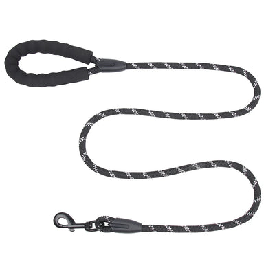 1.5m Reflective Dog Leash Nylon Anti-Pull Padded Handle Tear-Resistant Rope Medium Large Dog Leash Training Heavy-Duty Walking