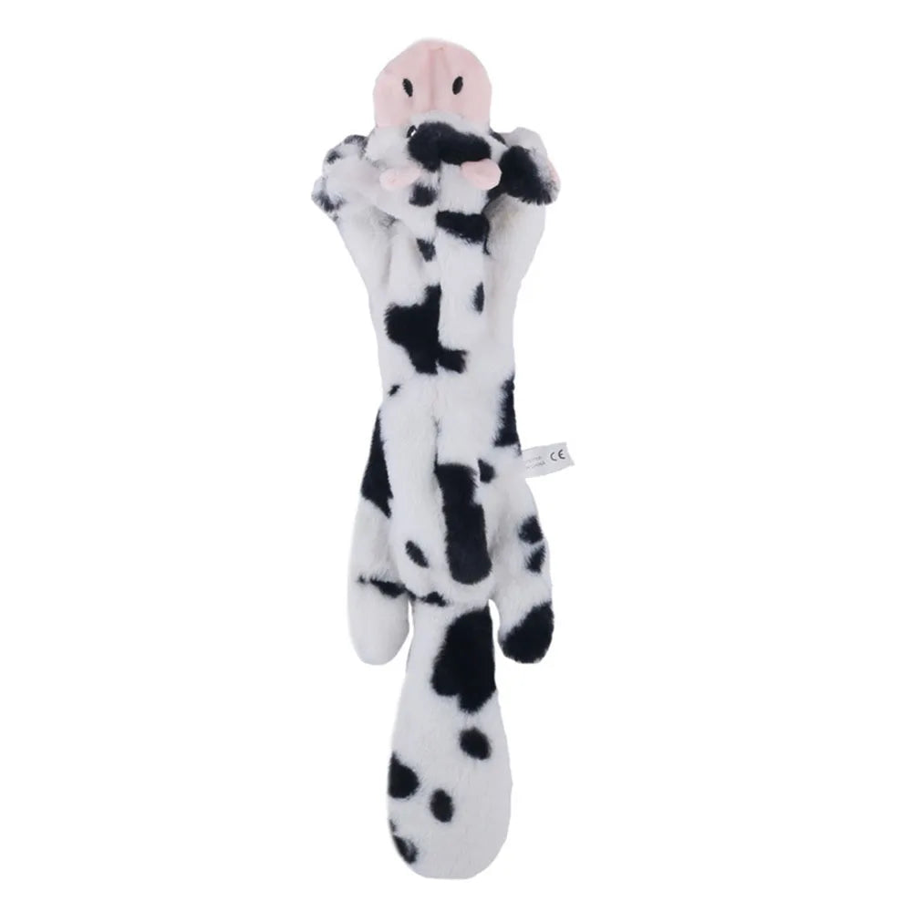 Skinny No Stuffing Squeaky Plush Dog Chew Toys Cute Simulated Animal Shape Dog Chewing Toy Durable Pet Puppy Toy with Squeakers