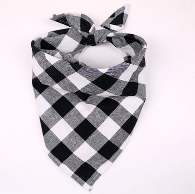 Dog Bandanas Large Pet Scarf Bandana Cotton Plaid Washable Bow Tie Collar Cat Puppy Triangular Scarf Bib Dog Accessories