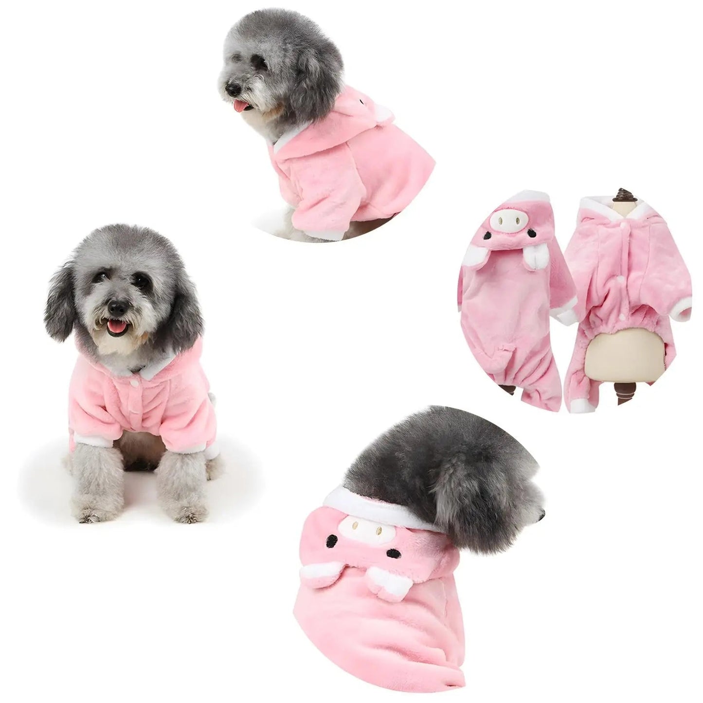 1 Piece of Piggy Pattern Pet Clothing for Kittens and Puppies - Cotton and Wool Knitted Fabric for Autumn and Winter Clothing Suitable for Small, Medium and Large Dogs PawPrint Treasures