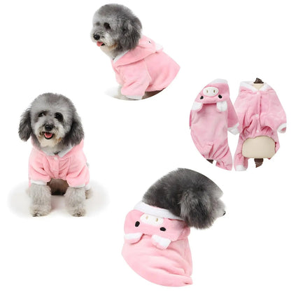 1 Piece of Piggy Pattern Pet Clothing for Kittens and Puppies - Cotton and Wool Knitted Fabric for Autumn and Winter Clothing Suitable for Small, Medium and Large Dogs PawPrint Treasures