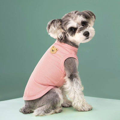 NewSpring Summer Pet Clothes for Cats Dogs Breathable Waffle Vest, Soft & Light, Perfect for Teddy Bichon Frise Small Medium Dog