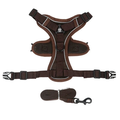 No Pull Dog Harness and Leash Set Adjustable Pet Harness Vest for Small Dogs Cats Reflective Dog Chest Strap Lead Walking