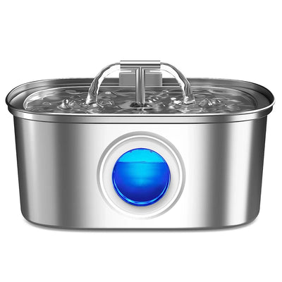 3.2L Stainless Steel Pet Water Dispenser - A Quiet Filter Pump Powered by USB, Smart Drinking Fountain for Cats and Dogs