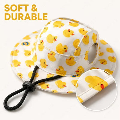 Printed Pet Dog Hat Adjustable Cap for Small Medium Puppy Dogs Pug Corgi Dachshund Outdoor Walking Photo Party Costume Accessory