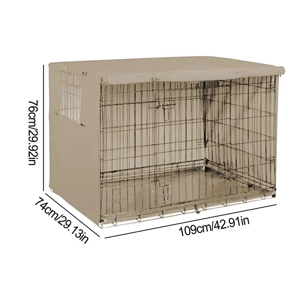 Pet Cage Cover Oxford Pet Crate Cover Pet Crate Cover Windproof Dog Kennel Cover Waterproof Dog Cat Cage Cover For Indoor PawPrint Treasures