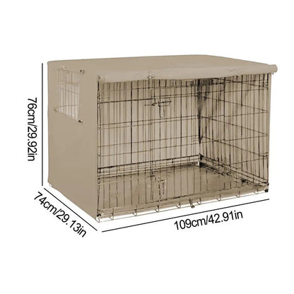 Pet Cage Cover Oxford Pet Crate Cover Pet Crate Cover Windproof Dog Kennel Cover Waterproof Dog Cat Cage Cover For Indoor PawPrint Treasures