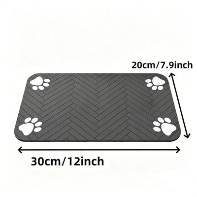Pet Feeding Mat-Absorbent Pet Placemat for Food and Water Bowl, with Waterproof Rubber Backing, Quick Dry Water Mat for Dog Cat
