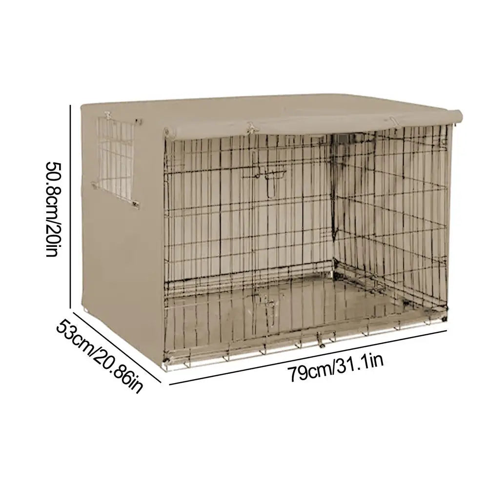 Pet Cage Cover Oxford Pet Crate Cover Pet Crate Cover Windproof Dog Kennel Cover Waterproof Dog Cat Cage Cover For Indoor PawPrint Treasures