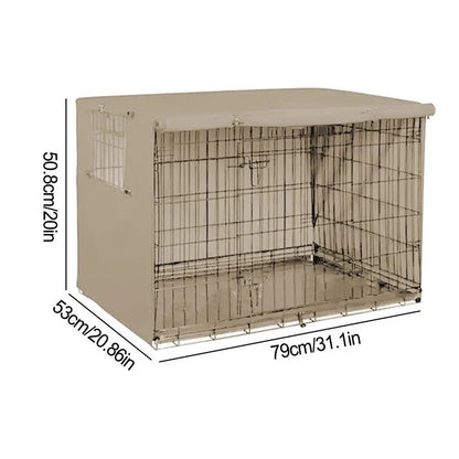 Pet Cage Cover Oxford Pet Crate Cover Pet Crate Cover Windproof Dog Kennel Cover Waterproof Dog Cat Cage Cover For Indoor PawPrint Treasures