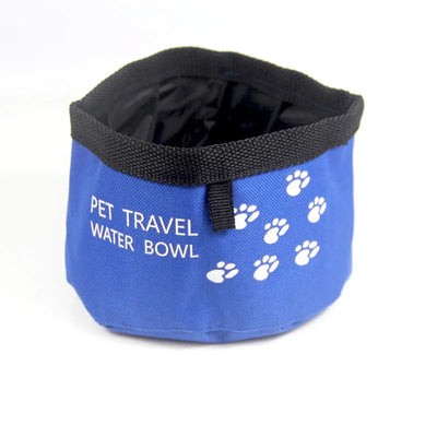 Dog Bowl for Travel Oxford Bowl for Outdoor Hiking Feeding Food Dispenser Breeds Foldable Dog Food Bowl