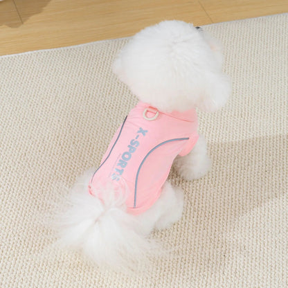 Pet Dog Shirt Summer Clothes for Small Medium Dogs Clothing Polyester Reflective Sports T-shirt Tank Top Puppy Cat Vest Yorkie PawPrint Treasures