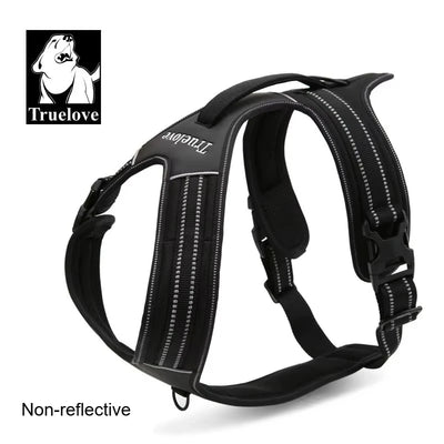 Truelove Non-reflective Walking PU Leather Dog Vest Escape Proof Adjustable Anti Pull Pet Harness Outdoor Clearance Sale TLH5551