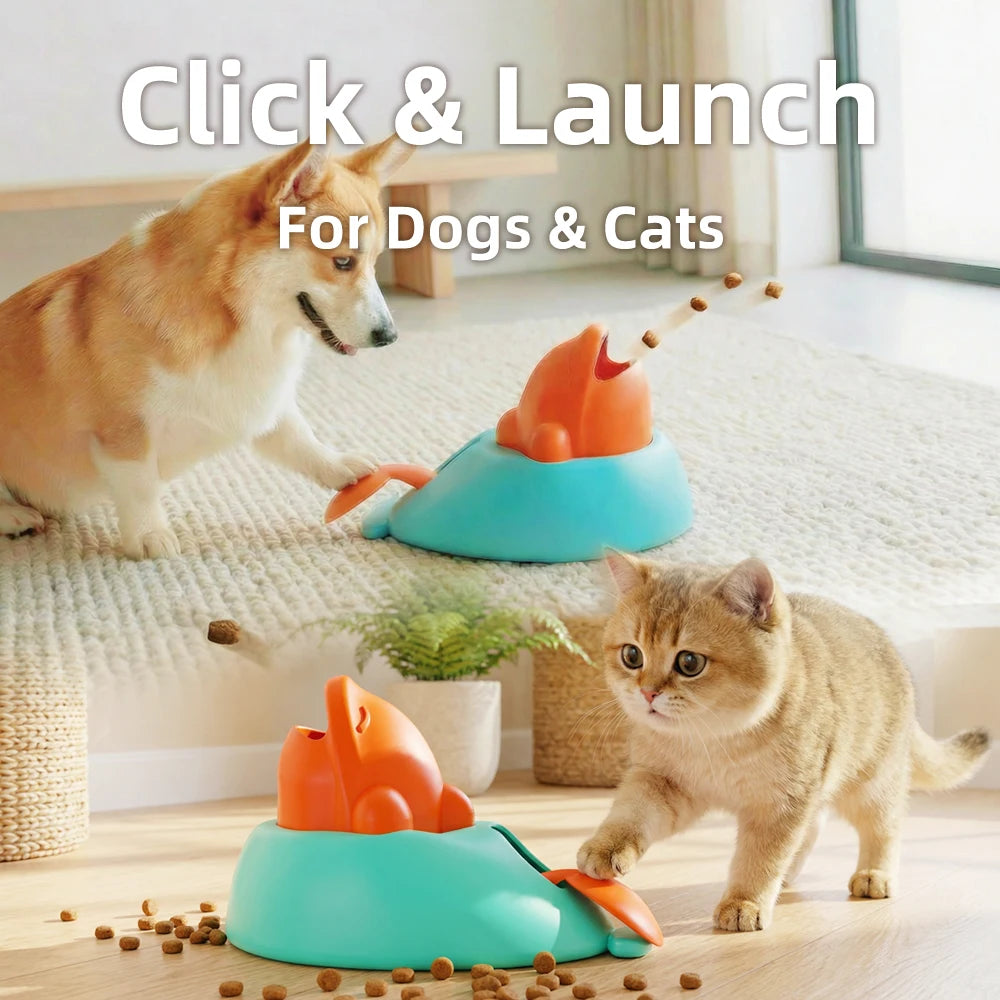 Interactive Pet Feeder Toy for Dogs Cats Slow Eating Puzzle Feeder with Whale Design Anxiety Relief IQ Training Treat Dispenser