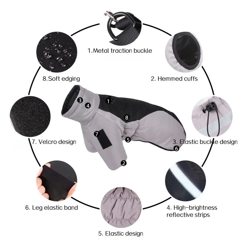 Winter dog clothes Down jacket for dogs Clothing for  medium-sized and large dogs Waterproof dog coat dog Pet supplies
