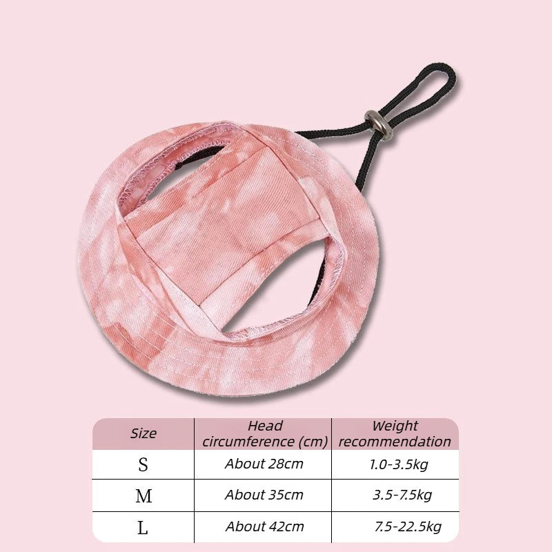 Printed Pet Dog Hat Adjustable Cap for Small Medium Puppy Dogs Pug Corgi Dachshund Outdoor Walking Photo Party Costume Accessory