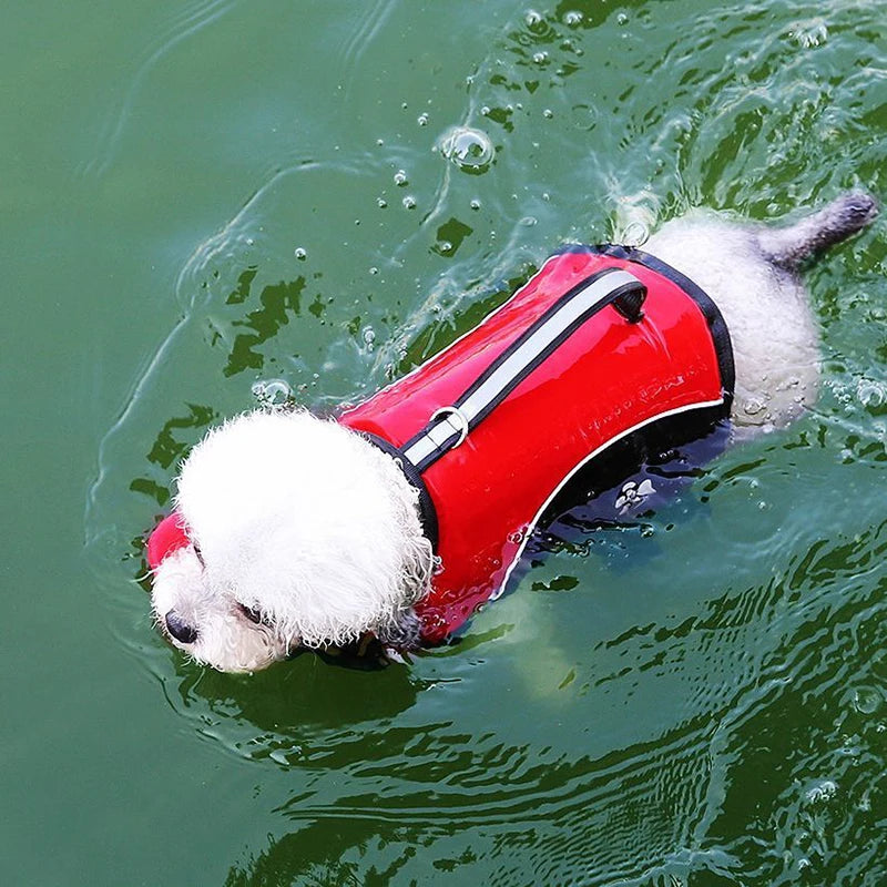 Dog Life Jacket with Traction Pet Life Vest for Small Medium Large Dogs Swimming Summer Clothing for Dogs Cat Playing with Water