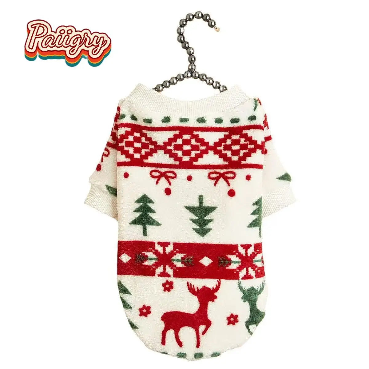 Cat and Dog Winter Christmas Pullover Fleece Sweatshirt, Warm for Winter, Soft and Comfortable, Machine Washable, Suitable for S