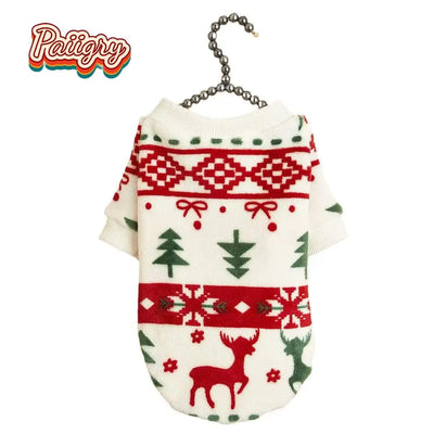 Cat and Dog Winter Christmas Pullover Fleece Sweatshirt, Warm for Winter, Soft and Comfortable, Machine Washable, Suitable for S
