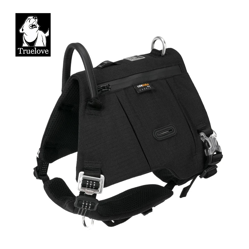Truelove Dog Backpack Pet Harness Manufacturer Adjustable Tactical Handle Full Body Dog Vest for Hiking Training Outdoor TLB2251