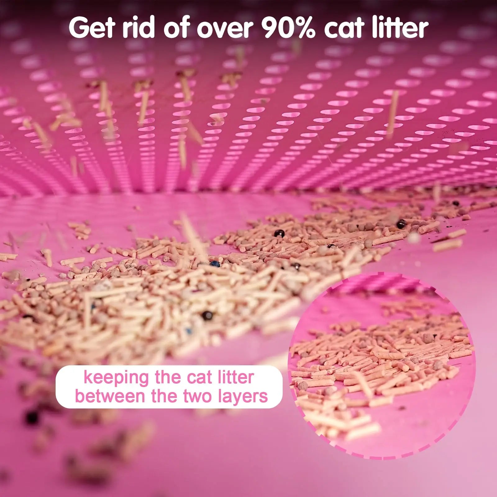 45x60CM Cat Litter Mat Large Size Waterproof Pet Toilet Cat Litter Trapping Mat Non Slip Double Layer Cat Litter Box Pad